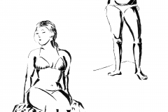 Sketch modella dal vero